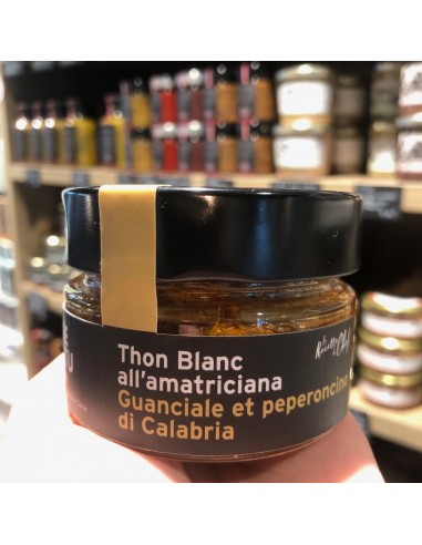 Thon Blanc All'Amatriciana : Guanciale et Peperoncino