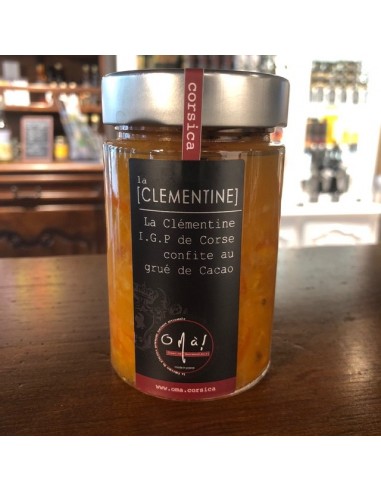 Confiture Clémentine de Corse Confite & Grué de Cacao