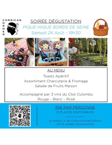 Soirée dégustation : Pique-Nique Bords de Seine - Samedi 24 Août - 19h30