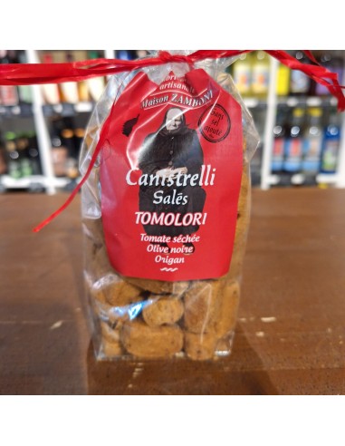 Canistrelli Corses salés Tomolori (Tomate Séchée/Olive Noire) - Maison Zamboni